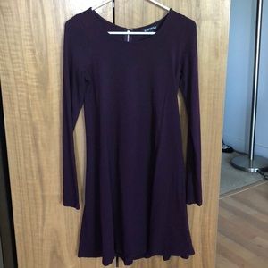 Long Sleeve Plum Dress
